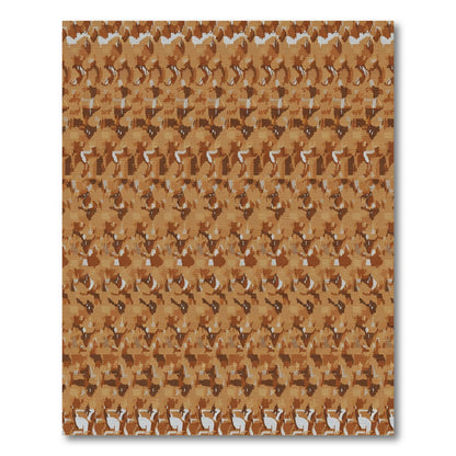 Earthy Camouflage Abstract Art Rug