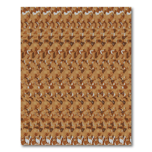 Earthy Camouflage Abstract Art Rug