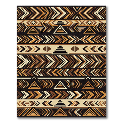 Earthy Tones Geometric Arrow Band Rug