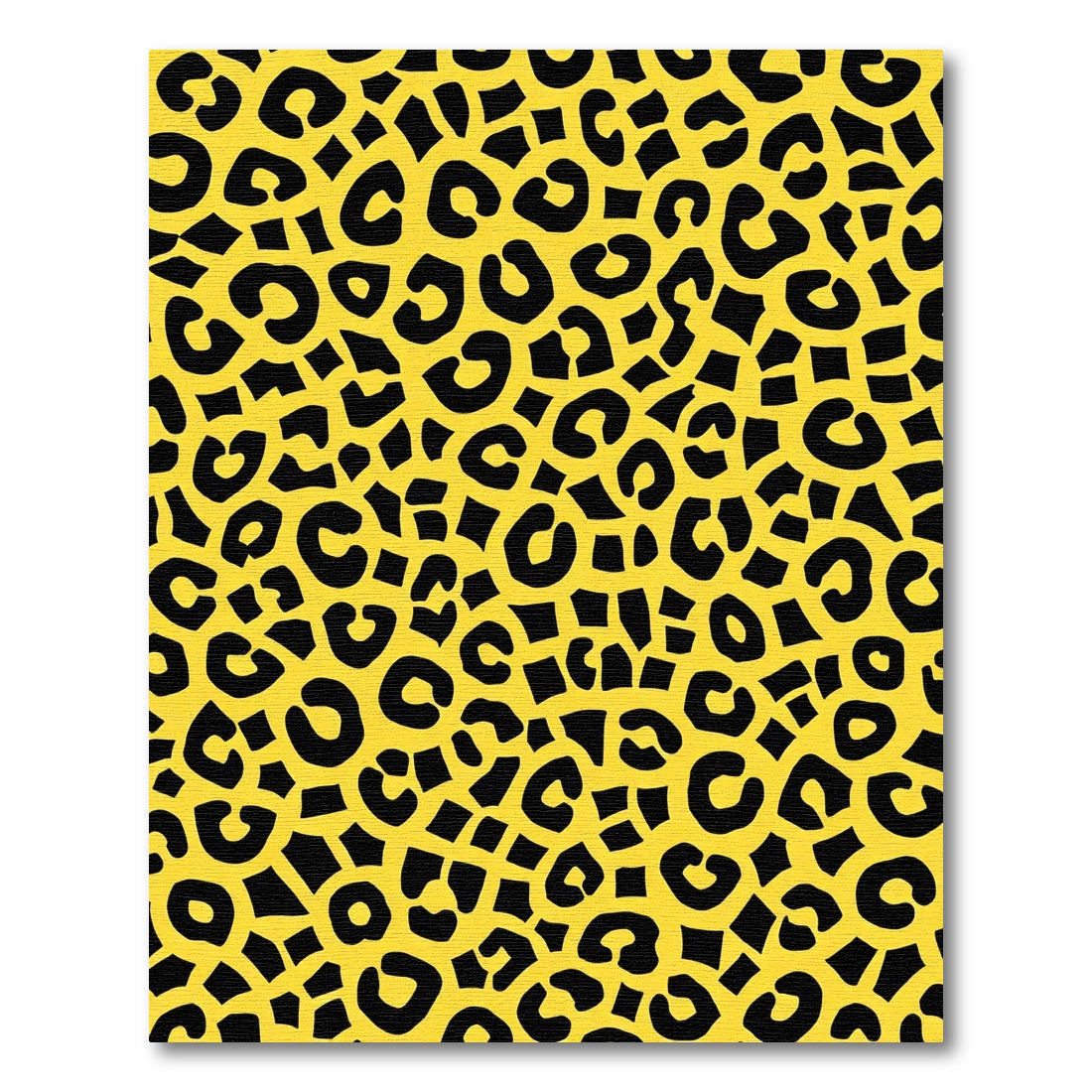 Sunny Yellow Black Leopard Spots Rug