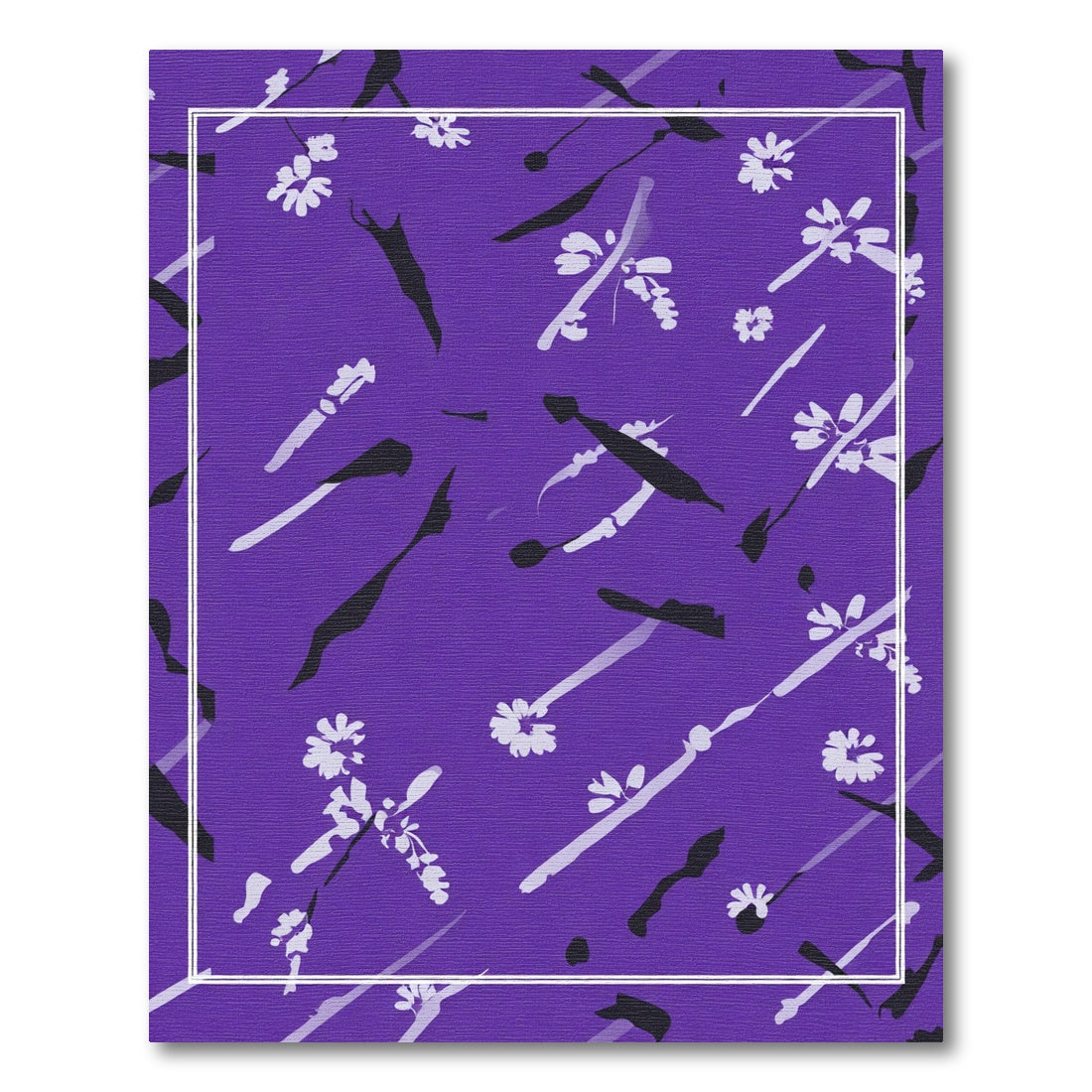 Freesia Ink Splatter Violet Abstract Rug