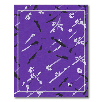 Freesia Ink Splatter Violet Abstract Rug