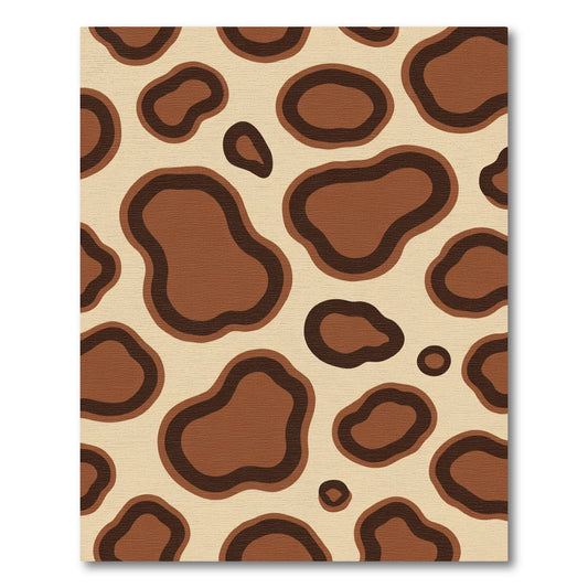 Brown Cream Animal Spot Rug