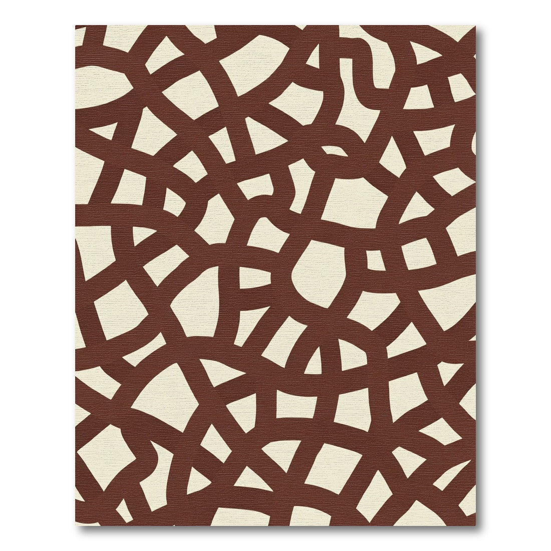 Crimson Intertwined Abstract Organic Rug