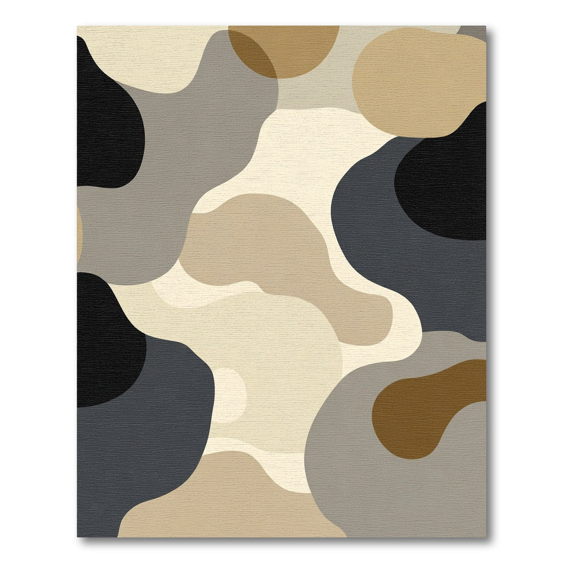 Abstract Organic Shapes Neutral Rug