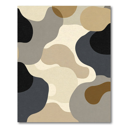 Abstract Organic Shapes Neutral Rug