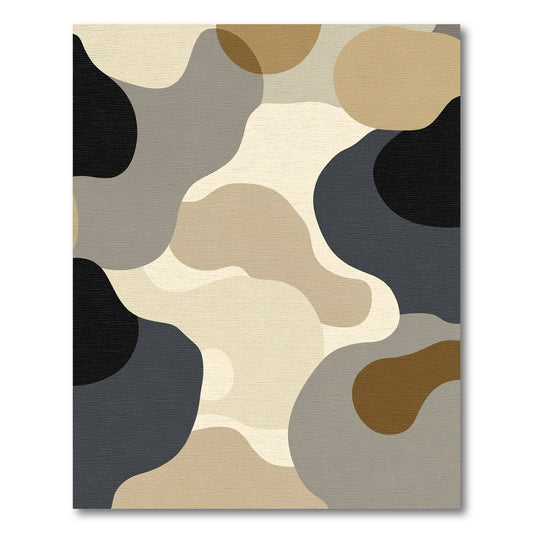 Abstract Organic Shapes Neutral Rug