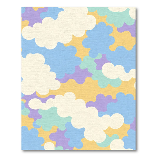 Pastel Cloudscape Abstract Composition Rug