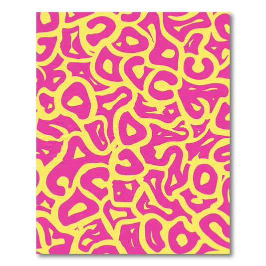 Pink Yellow Organic Flow Rug