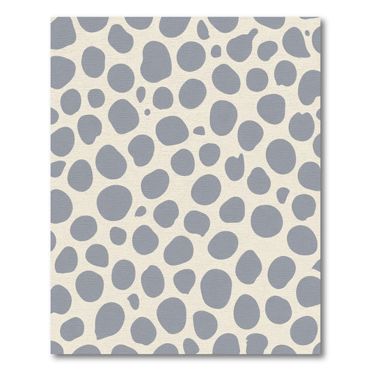 Soft Gray Blob Dots Cream Rug