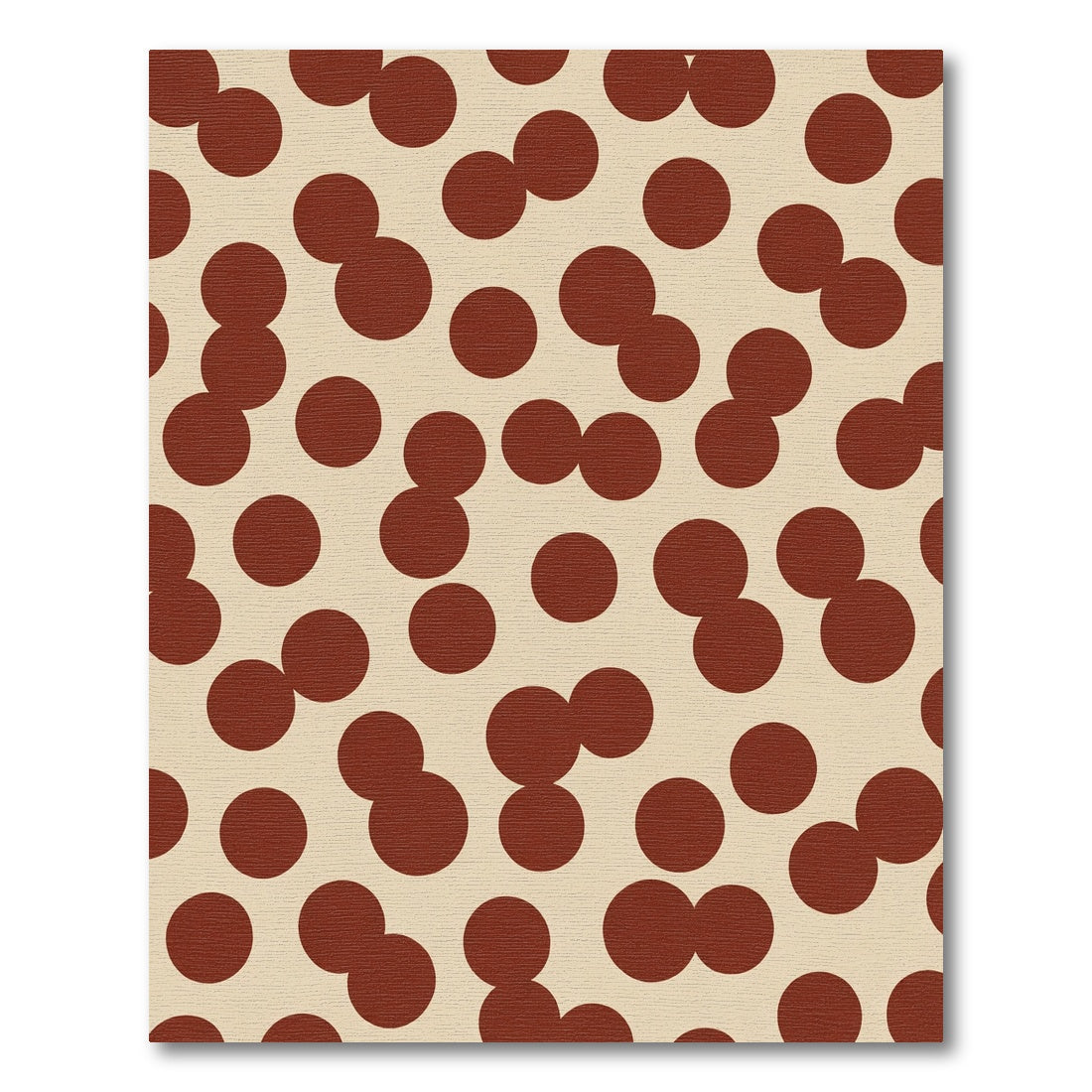Tawny Red Casual Polka Dot Rug