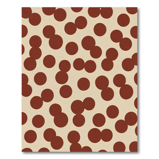 Tawny Red Casual Polka Dot Rug