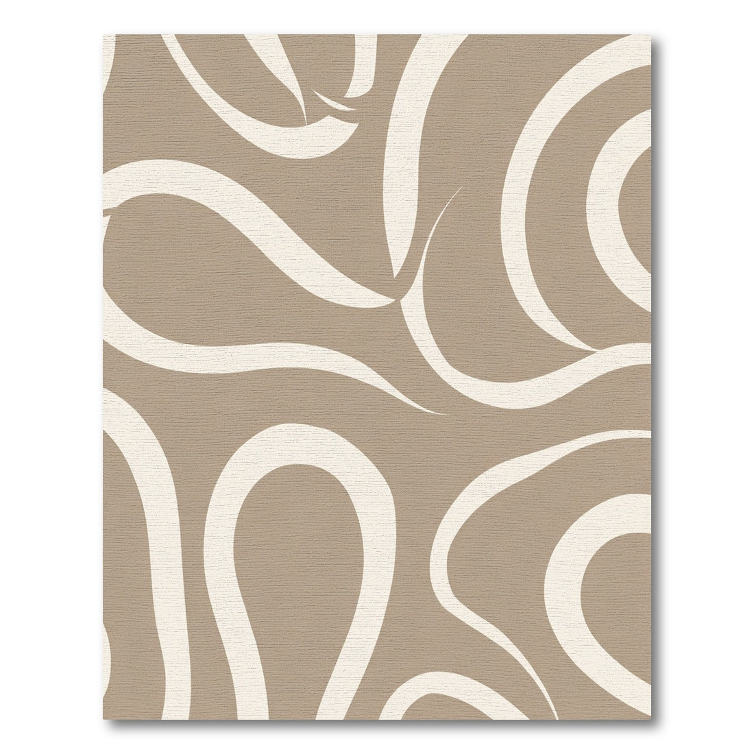 Neutral Cream Abstract Swirls Rug