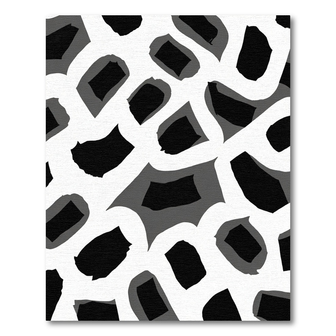 Monochromatic Abstract Organic Shapes Rug