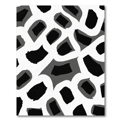 Monochromatic Abstract Organic Shapes Rug
