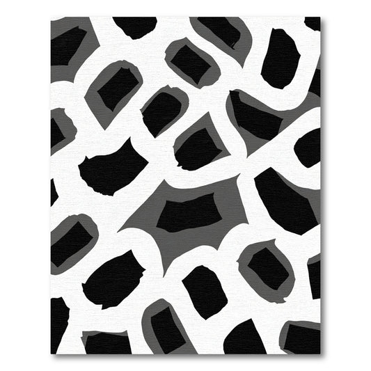 Monochromatic Abstract Organic Shapes Rug