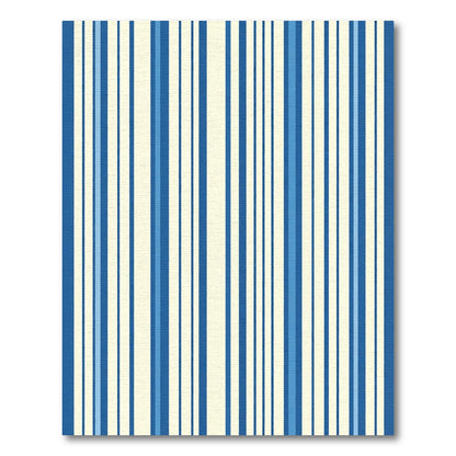 Modern Blue Cream Stripes Rug