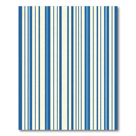 Modern Blue Cream Stripes Rug