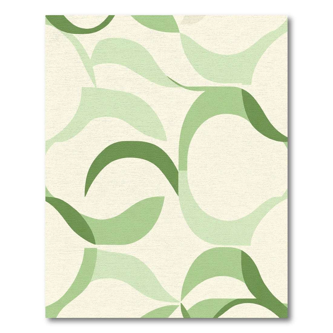 Verdant Swirl Abstract Shapes Rug