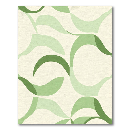Verdant Swirl Abstract Shapes Rug