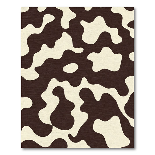 Brown White Irregular Spot Rug