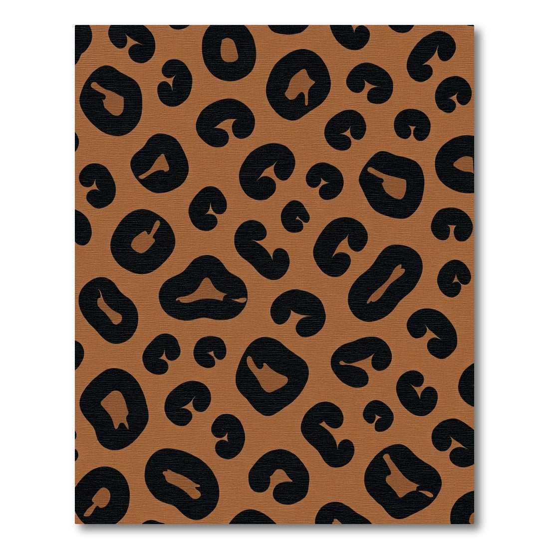 Sleek Black Spots Caramel Leopard Print Rug