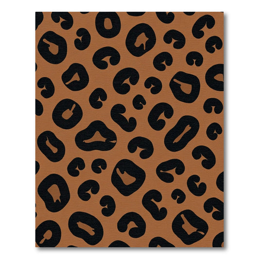 Sleek Black Spots Caramel Leopard Print Rug
