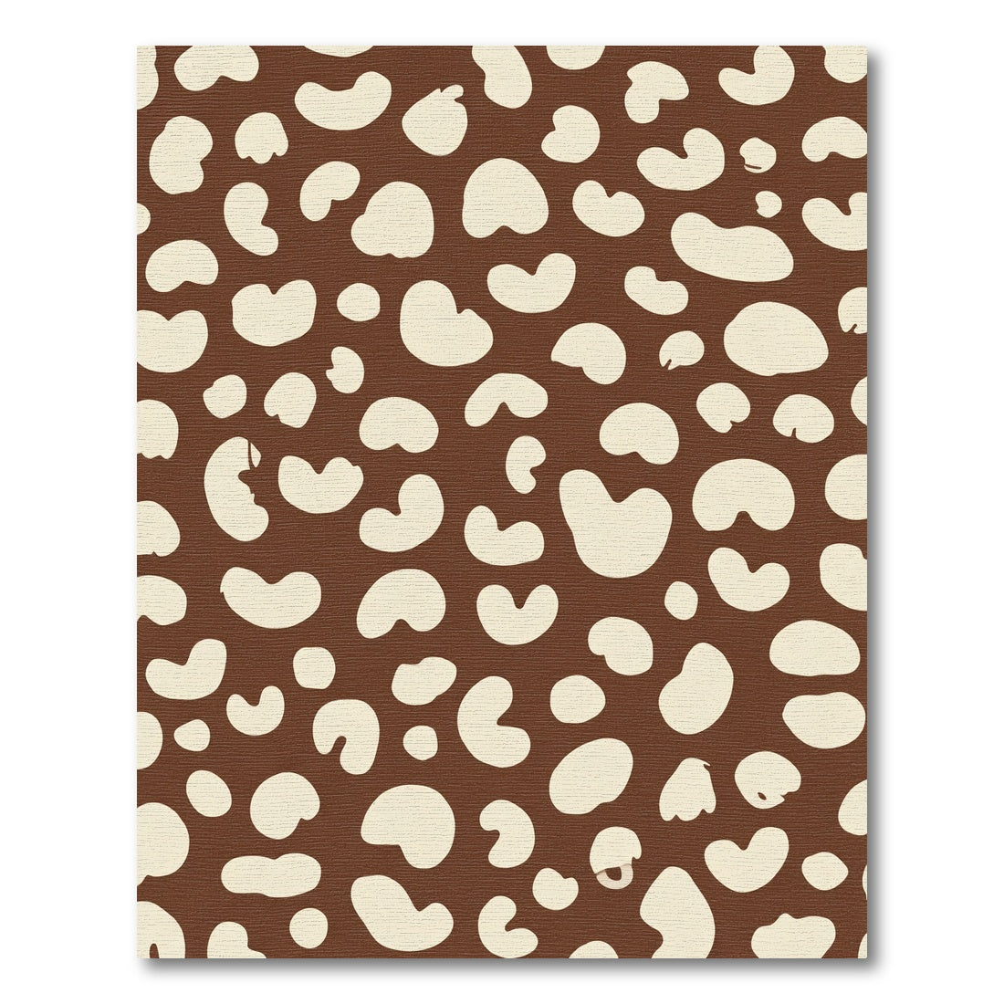 Cream Spots Brown Background Rug