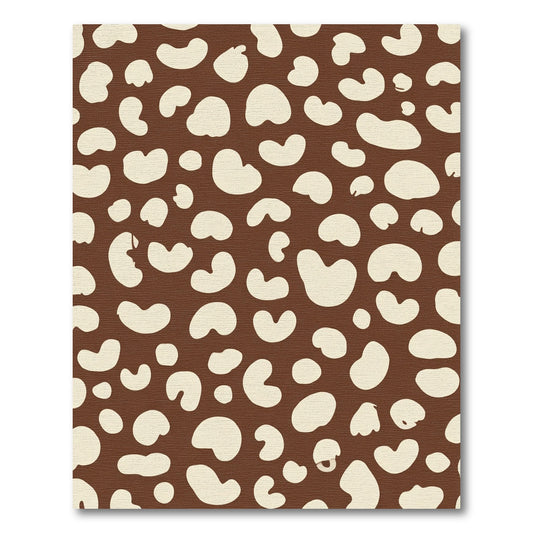 Cream Spots Brown Background Rug