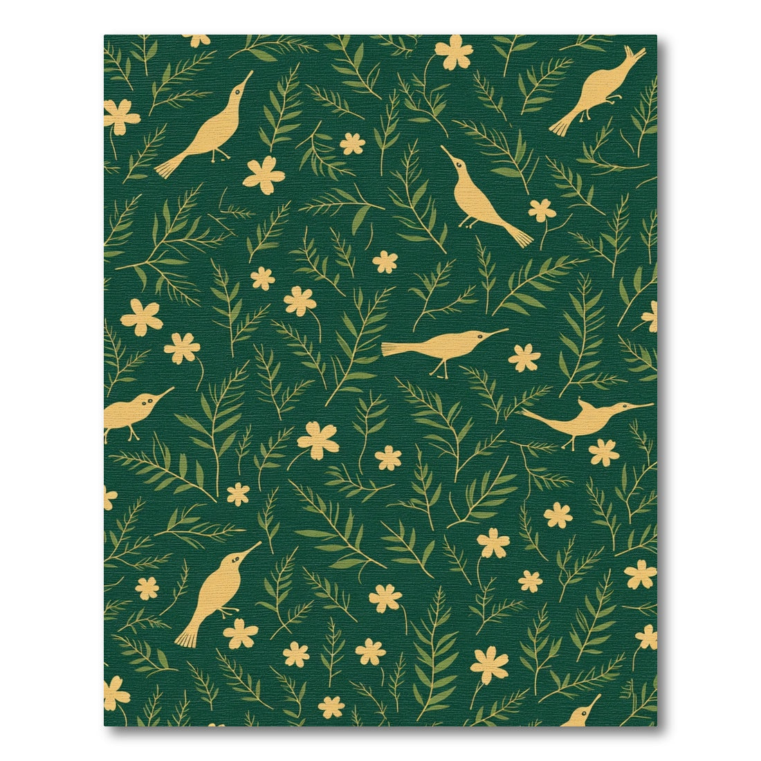 Golden Birds Foliage Garden Rug