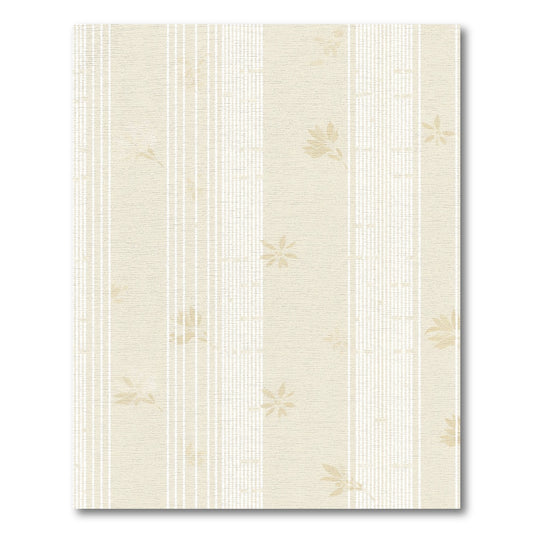 Gentle Cream Floral Stripe Rug