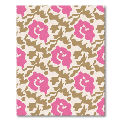 Abstract Pink Rose Camouflage Rug