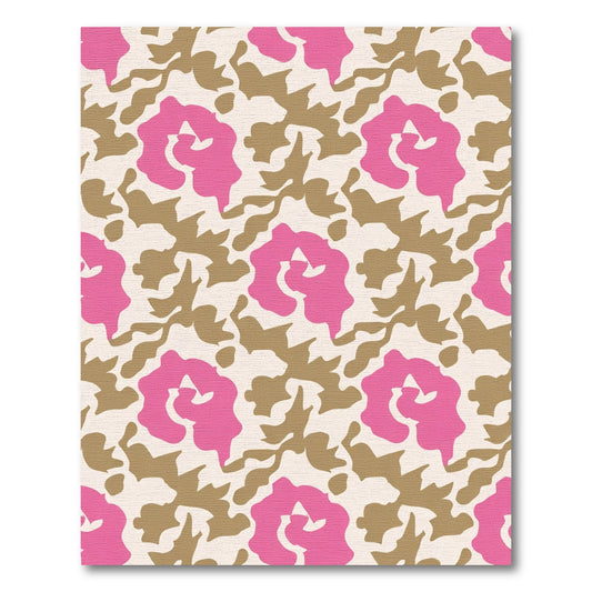 Abstract Pink Rose Camouflage Rug