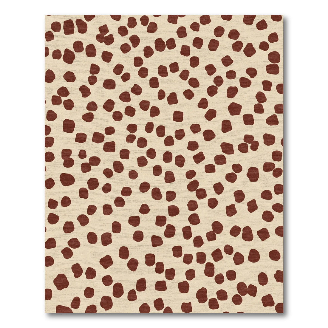 Brown Dot Scattered Cream Rug