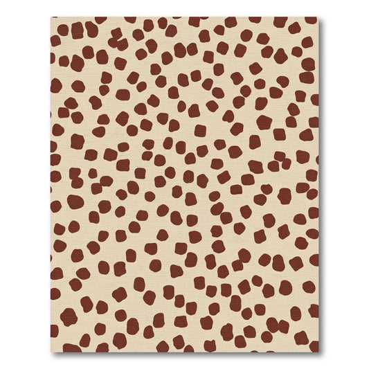 Brown Dot Scattered Cream Rug