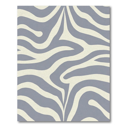 Cool Tones Zebra Stripes Art Rug