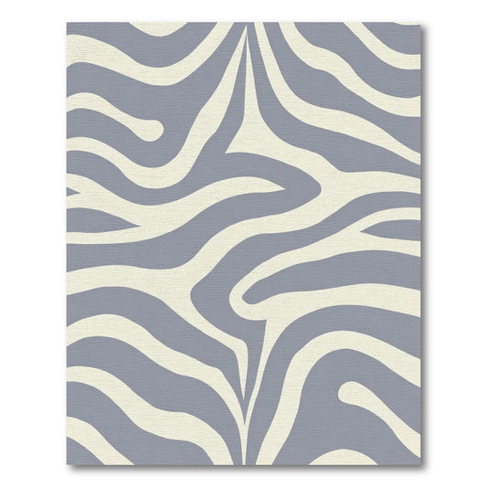 Cool Tones Zebra Stripes Art Rug