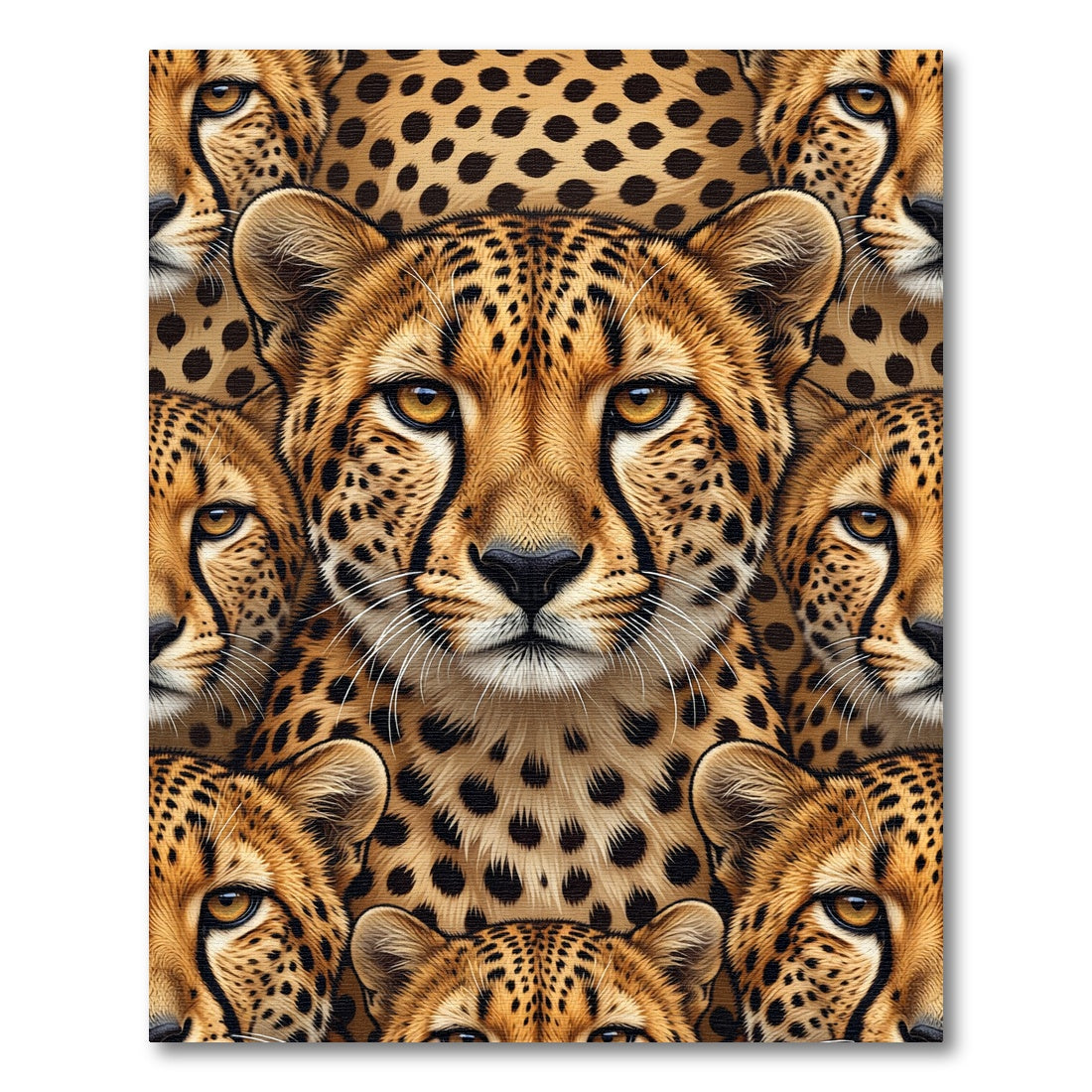 Golden Cheetah Spots Closeup Medallion Rug