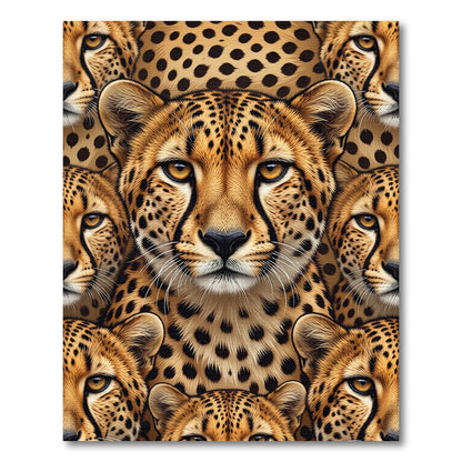 Golden Cheetah Spots Closeup Medallion Rug