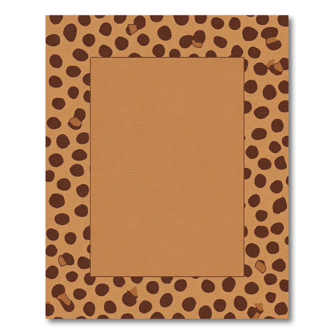 Brown Cheetah Spot Border Rug