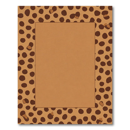 Brown Cheetah Spot Border Rug