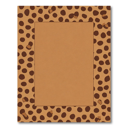 Brown Cheetah Spot Border Rug