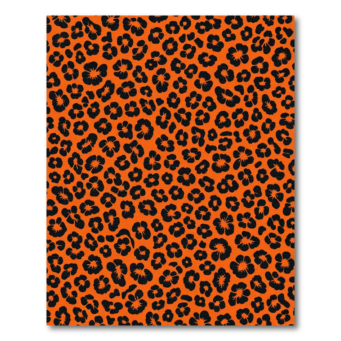Bold Orange Floral Animal Print Rug