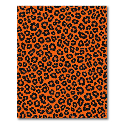 Bold Orange Floral Animal Print Rug