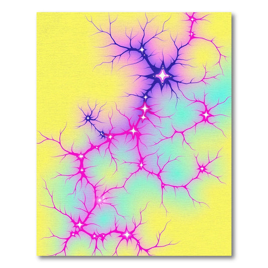Radiant Starburst Fractal Branching Rug