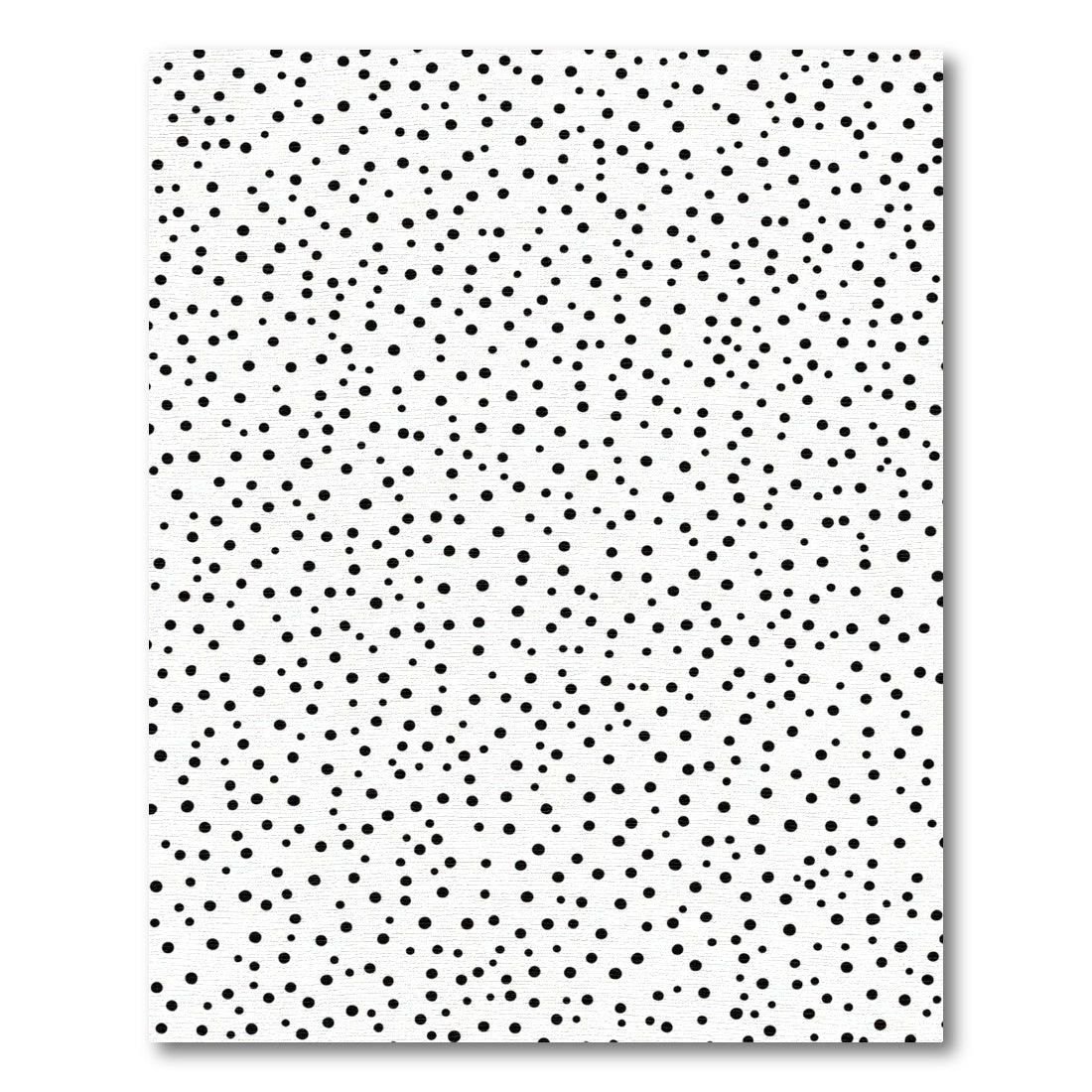 Black White Scattered Dots Rug