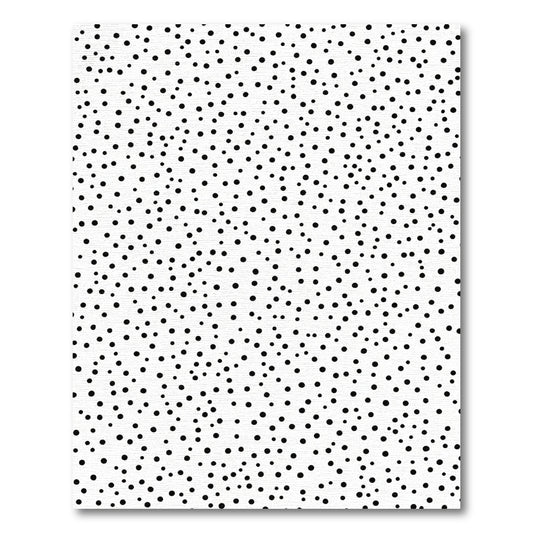 Black White Scattered Dots Rug