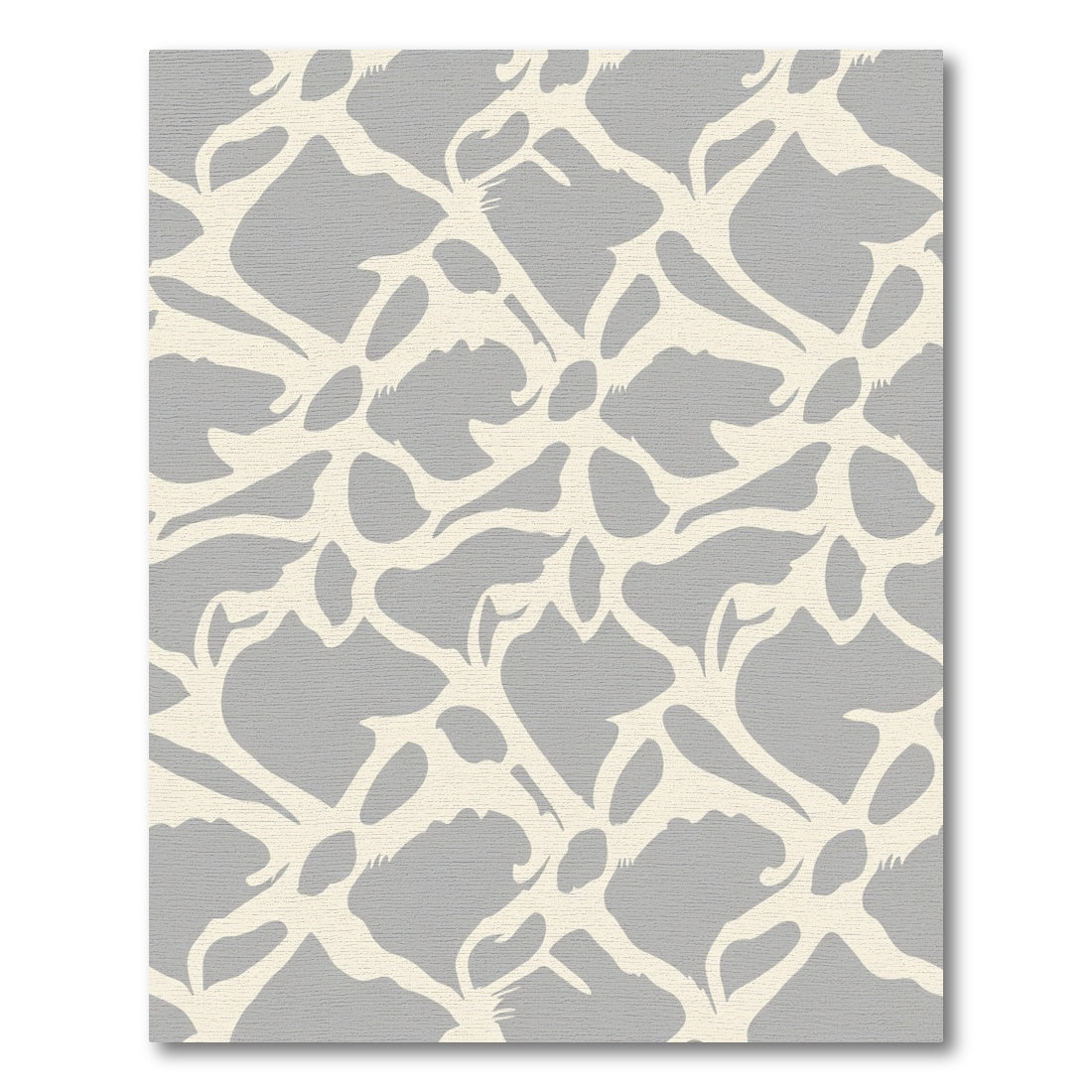 Grey Beige Abstract Organic Link Rug