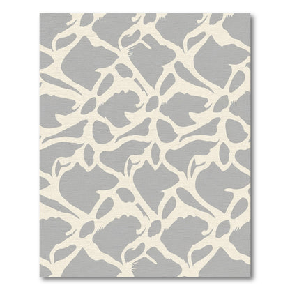 Grey Beige Abstract Organic Link Rug