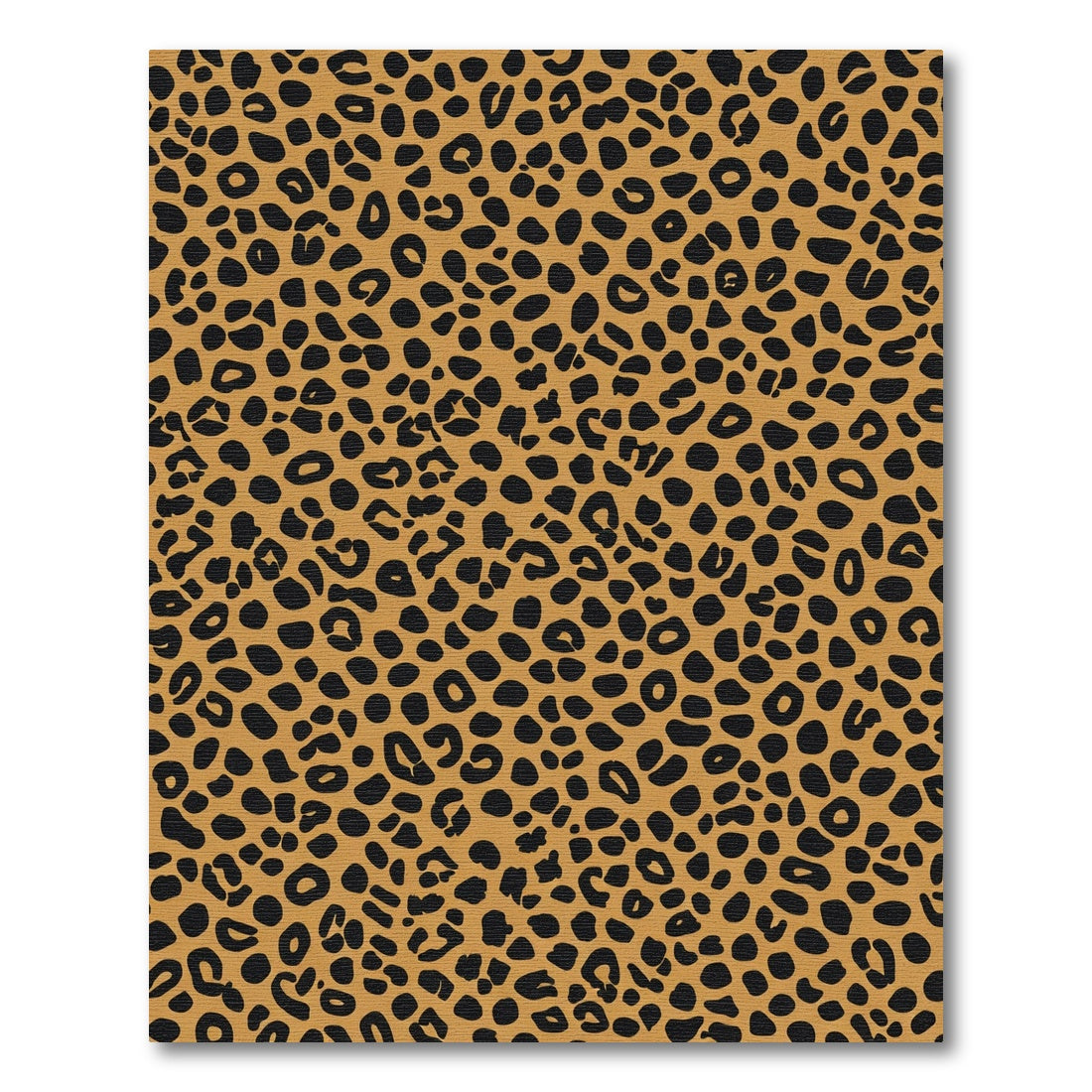 Golden Black Faux Animal Spots Rug